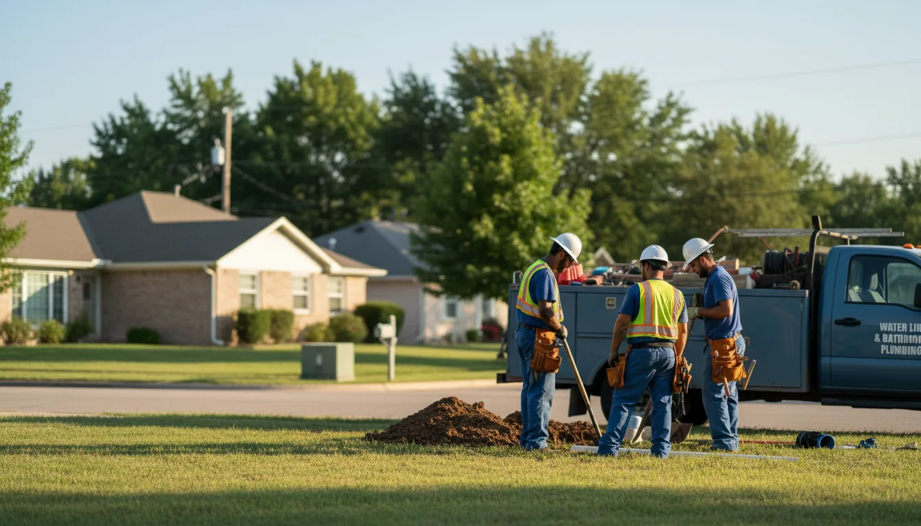 Residential water line and bathroom plumbing service in Clarkedale, AR